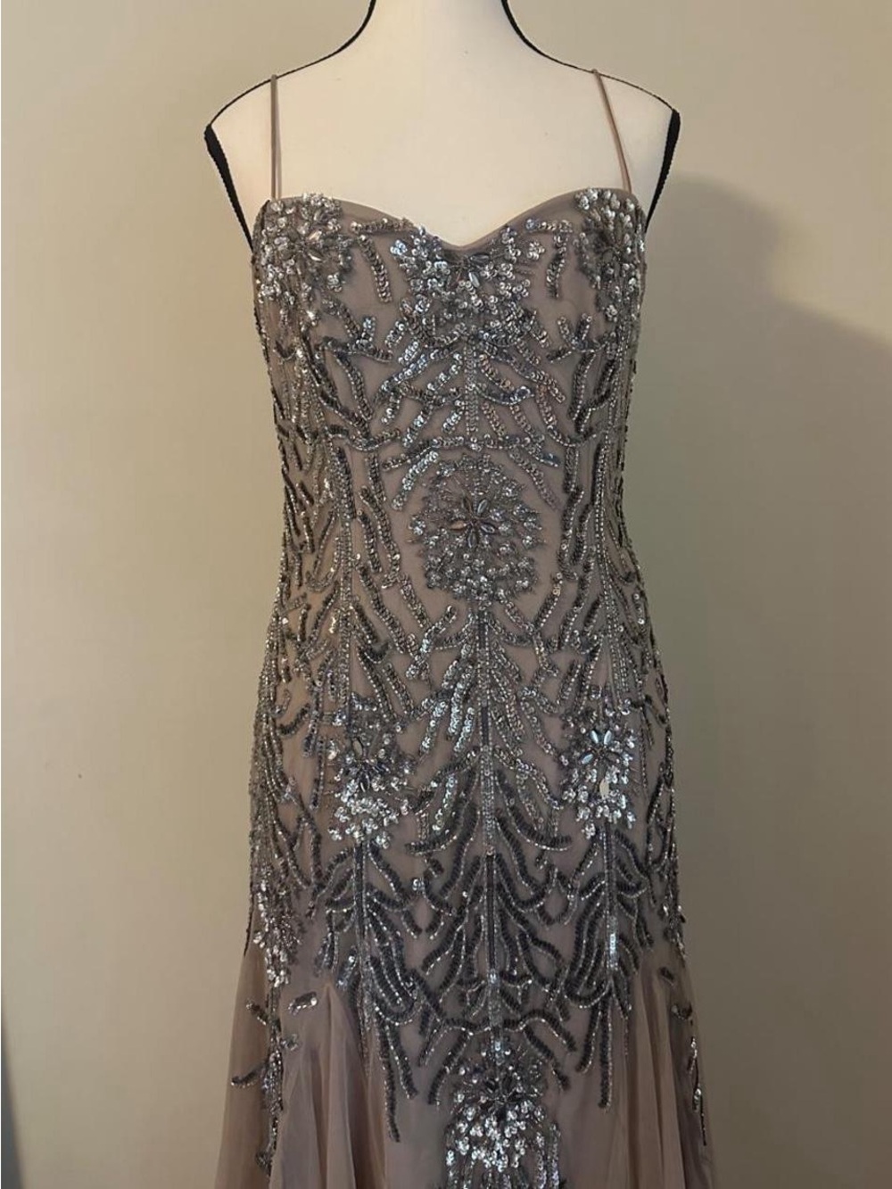 Gianni Bini Embellished Beaded Evening Dress